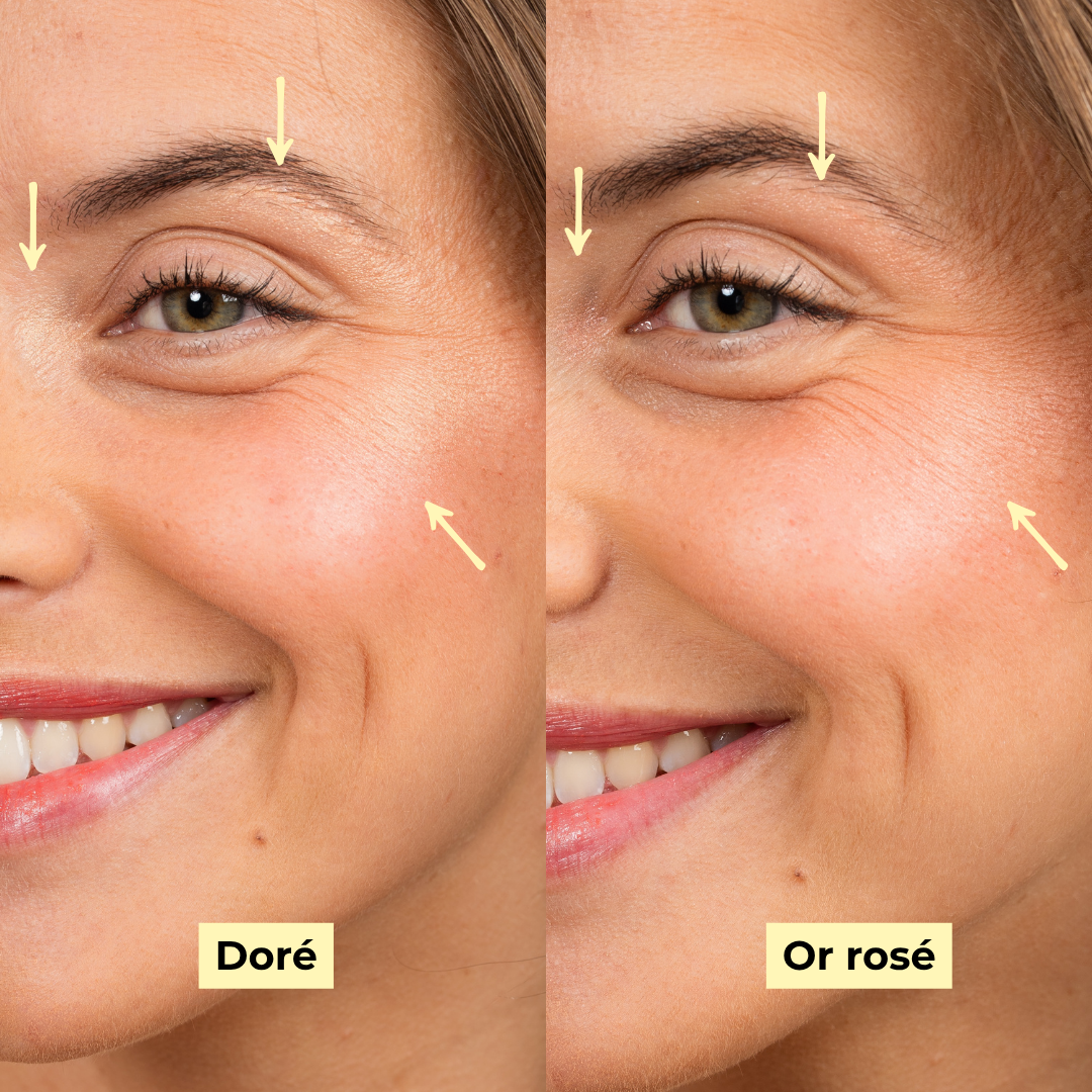 Pomponne Fantastick Highlighter comparaison visage