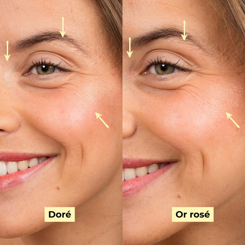 Pomponne Fantastick Highlighter comparaison visage