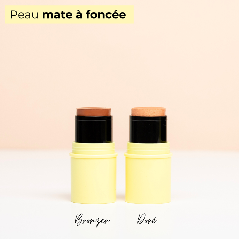Pomponne Fantastick duo bronzer highlighter doré conseils peau mate
