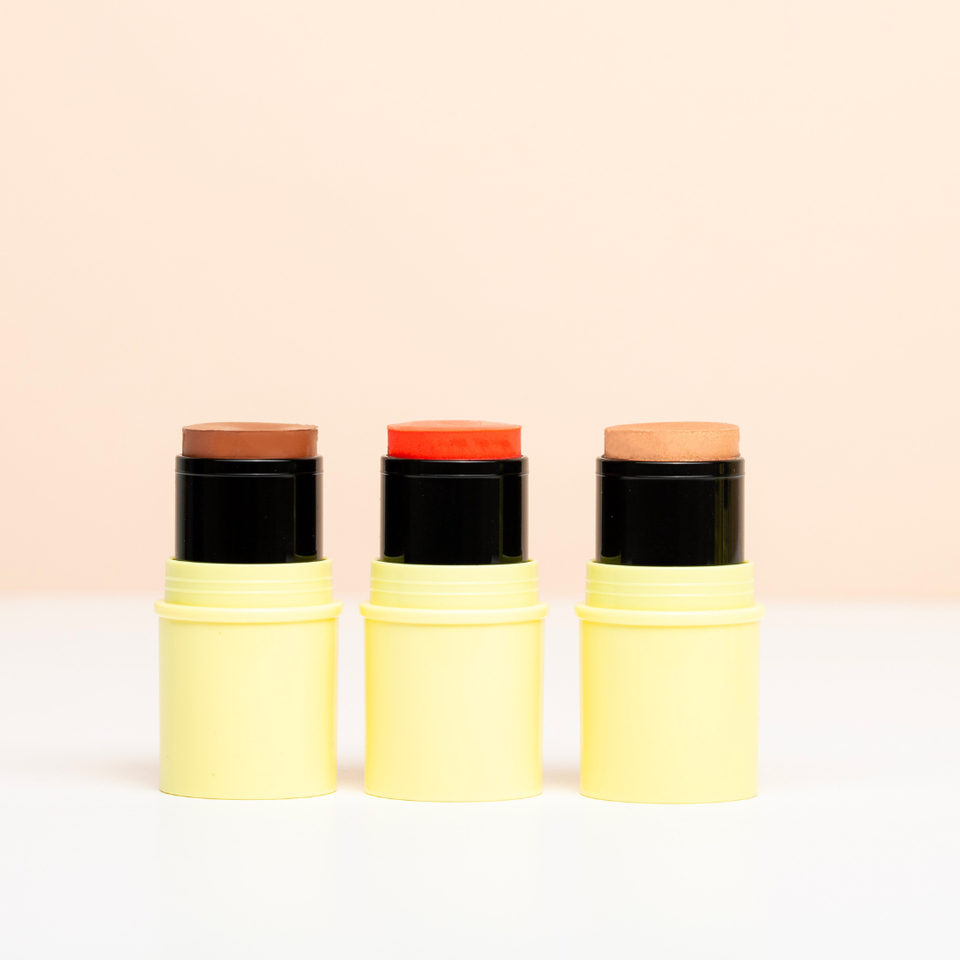 Pomponne Fantastick trio bronzer baume et blush orange highlighter doré packshot
