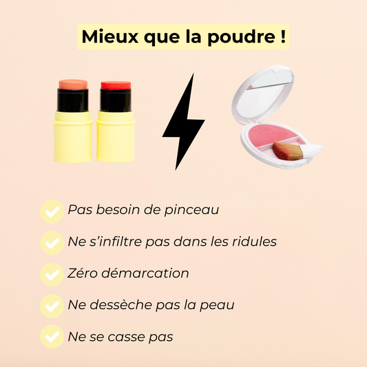 Pomponne fantastick duo highlighter baume et blush mieux que poudre