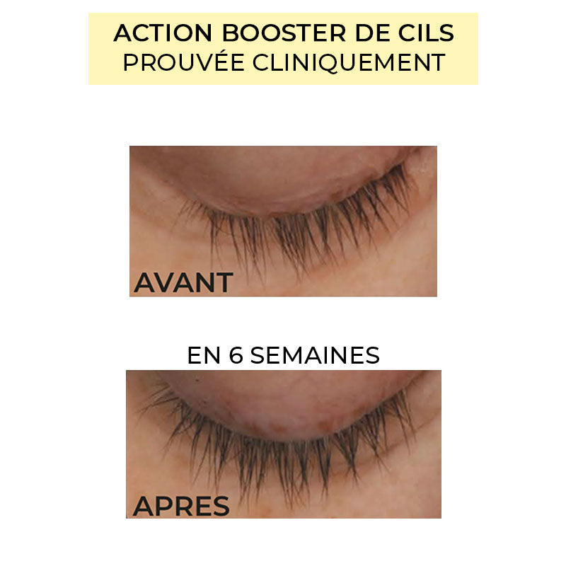 Résultat soin pousse des cils du mascara Pomponne