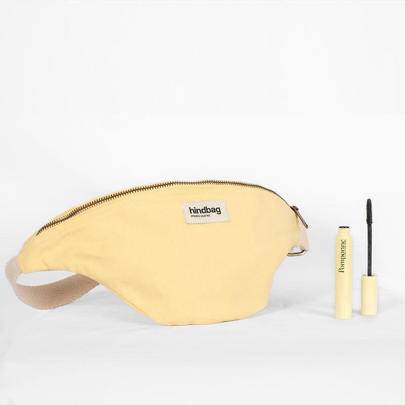Banane Hindbag Jaune x Mascara naturel Pomponne Noir