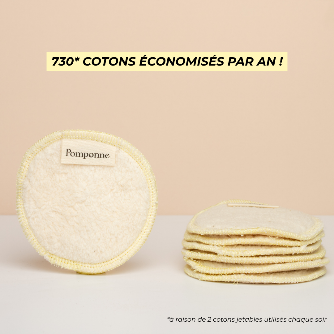 Double-Pad • Coton réutilisable 2-en-1 démaquillant & exfoliant