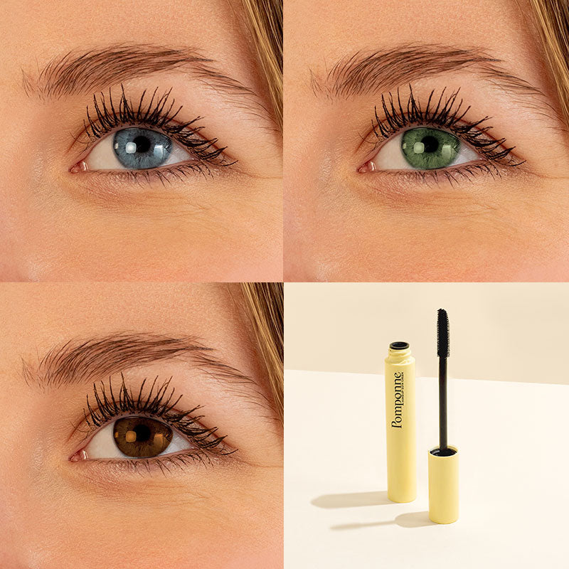 Rendu du mascara noir sur différentes couleur d'yeux