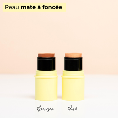 Pomponne Fantastick duo bronzer highlighter doré conseils peau mate