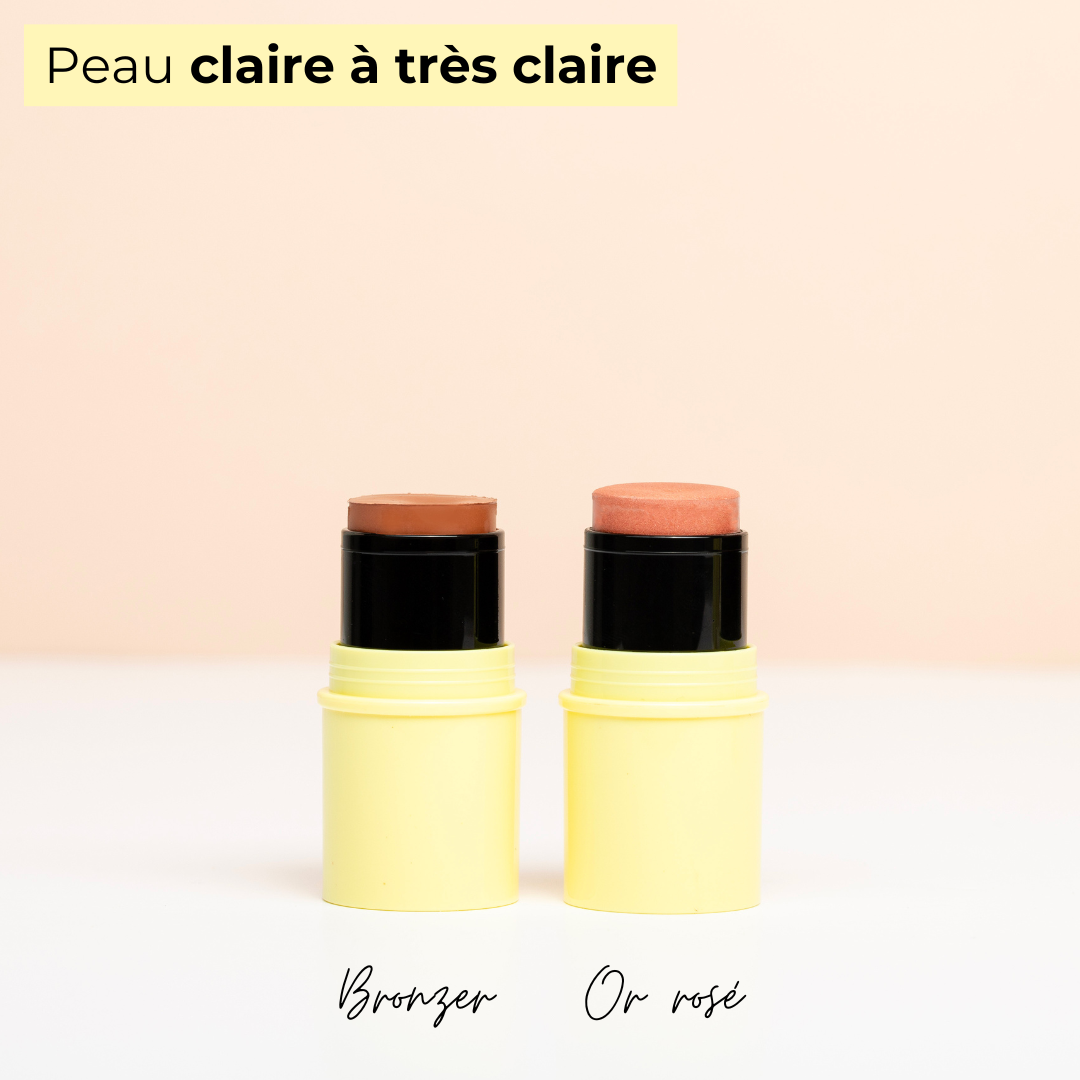 Pomponne Fantastick duo bronzer highlighter or rosé conseils peau claire
