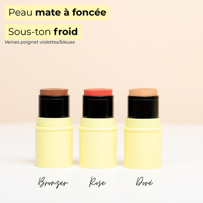 Pomponne Fantastick trio conseils peau mate sous ton froid