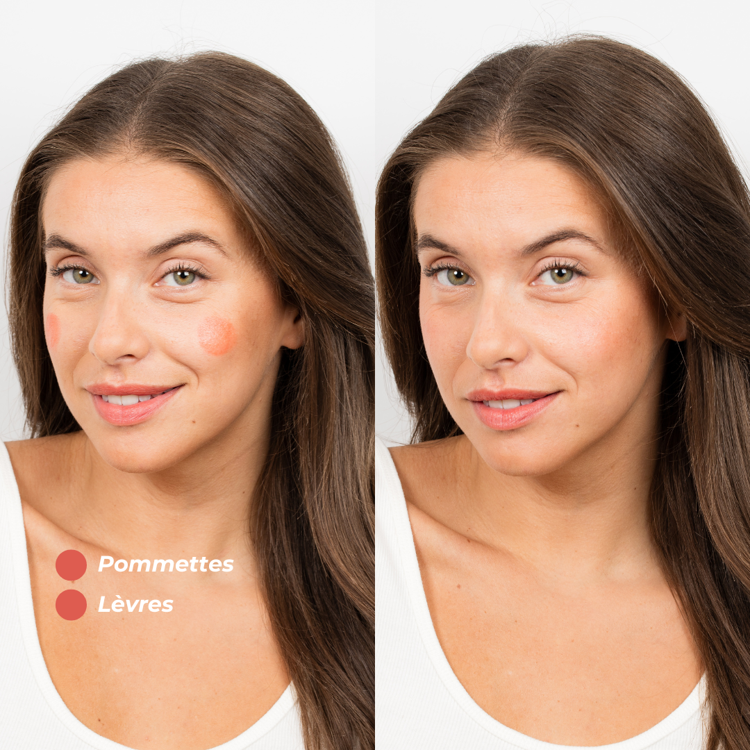 Pomponne fantastick baume et blush orange av ap justine