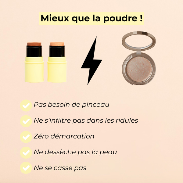 Pomponne fantastick duo Highlighter bronzer mieux que poudre