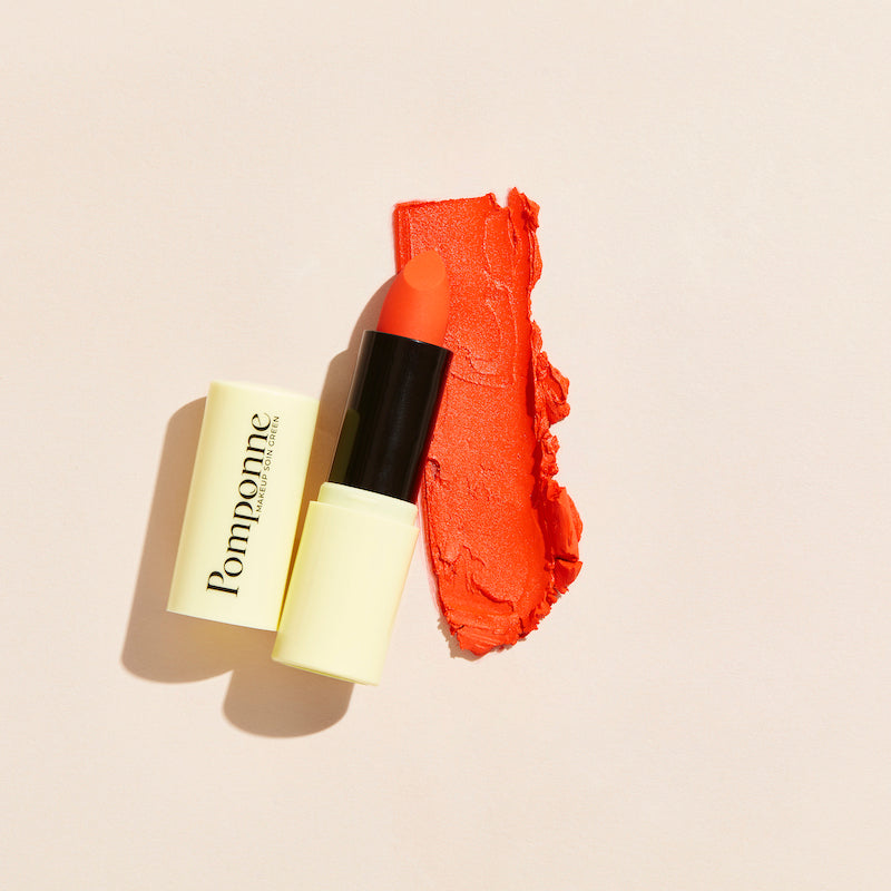 Rouge à lèvres hydratant naturel Pomponne teinte orange Sixties