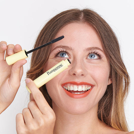 Rendu volume et longueur du mascara naturel booster de cils Pomponne