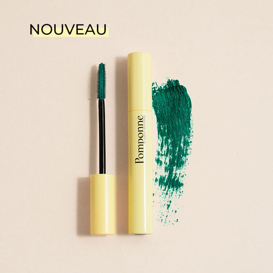 Mascara naturel booster de cils Pomponne teinte vert émeraude