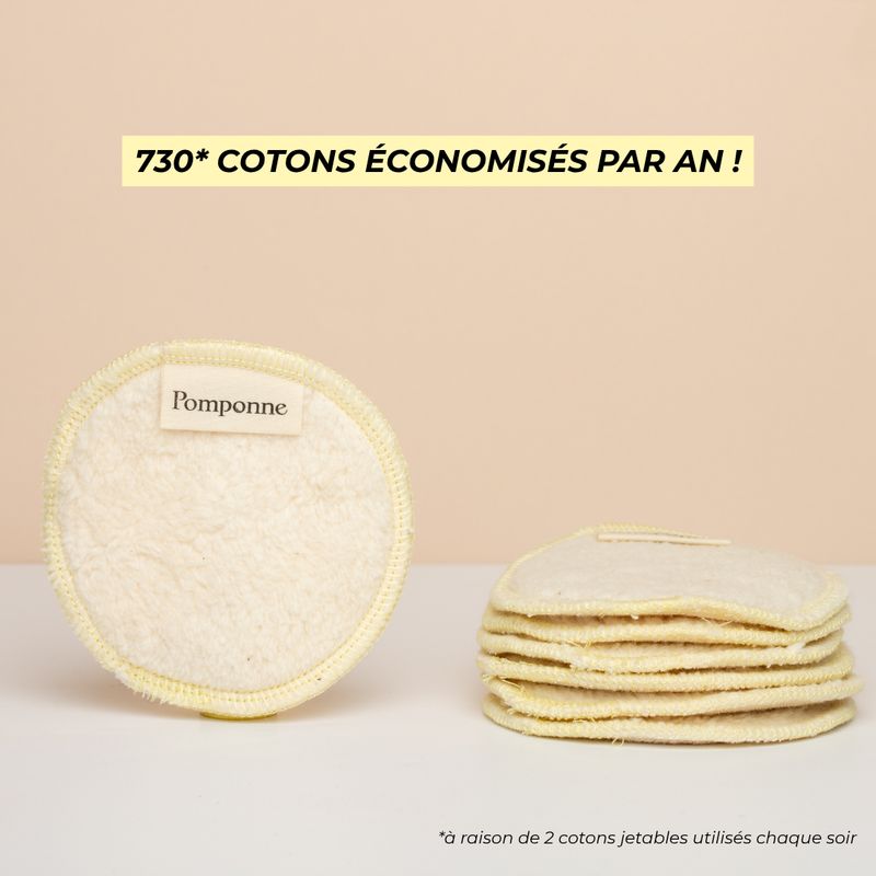 Double-Pad • Coton réutilisable 2-en-1 démaquillant & exfoliant